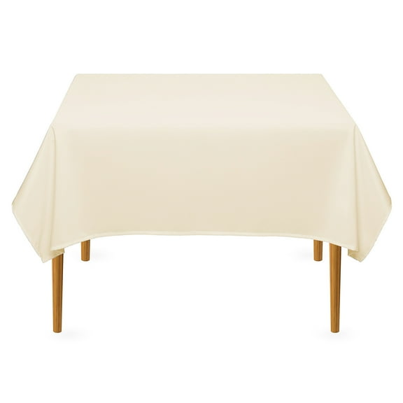 Lann's Linens - 20 Premium 54" Square Tablecloths for Wedding / Banquet / Restaurant - Polyester Fabric Table Cloths - Ivory