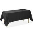 thumbnail image 1 of Lann's Linens 20 Pack 60 x 126 Inch Rectangular Tablecloth, Washable Polyester Fabric Table Cloth for Dining Tables, Restaurants, Weddings - Black, 1 of 8