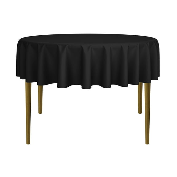 Lann's Linens - 20 Premium 70" Round Tablecloths for Wedding / Banquet / Restaurant - Polyester Fabric Table Cloths - Black
