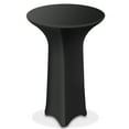 thumbnail image 1 of Lann's Linens - 36" Round Highboy Cocktail Table Cover, Stretch Spandex Fitted Tablecloth - Black, 1 of 5
