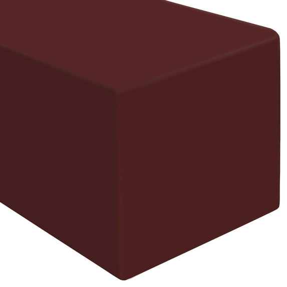 Lann's Linens 4' Fitted Tablecloth for 48" x 24" Rectangular Tables, Burgundy