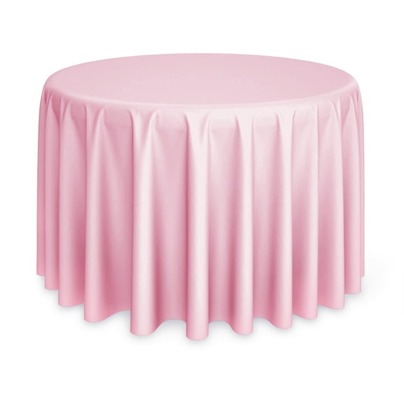 Lann's Linens - 5 Premium 108" Round Tablecloths for Wedding/Banquet/Restaurant - Polyester Fabric Table Cloths - Pink