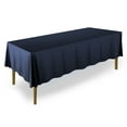 thumbnail image 1 of Lann's Linens 5 Pack 60 x 102 Inch Rectangular Tablecloth, Washable Polyester Fabric Table Cloth for Dining Tables, Restaurants, Weddings - Navy Blue, 1 of 7