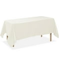 thumbnail image 1 of Lann's Linens 5 Pack 60 x 126 Inch Rectangular Tablecloth, Washable Polyester Fabric Table Cloth for Dining Tables, Restaurants, Weddings - Ivory, 1 of 8