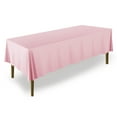 thumbnail image 1 of Lann's Linens 5 Pack 60 x 126 Inch Rectangular Tablecloth, Washable Polyester Fabric Table Cloth for Dining Tables, Restaurants, Weddings - Pink, 1 of 7