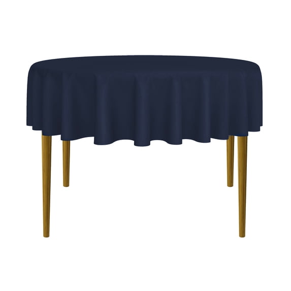 Lann's Linens - 5 Premium 70" Round Tablecloths for Wedding/Banquet/Restaurant - Polyester Fabric Table Cloths - Navy Blue