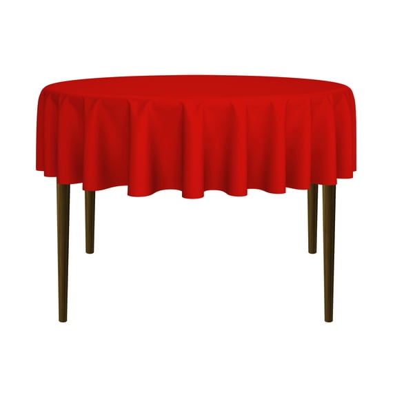 Lann's Linens - 5 Premium 70" Round Tablecloths for Wedding/Banquet/Restaurant - Polyester Fabric Table Cloths - Red