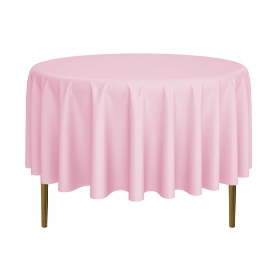 Lann's Linens - 5 Premium 90" Round Tablecloths for Wedding/Banquet/Restaurant - Polyester Fabric Table Cloths - Pink