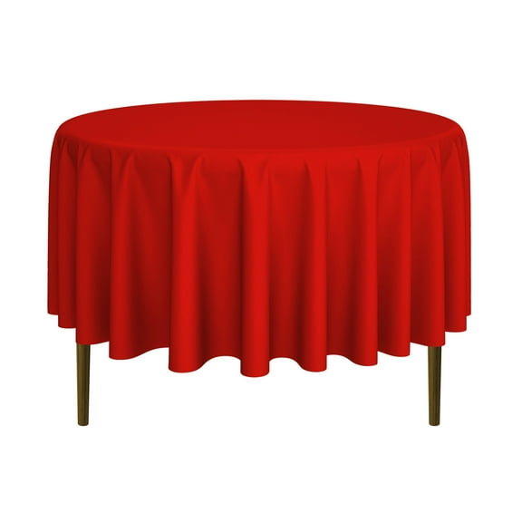 Lann's Linens - 5 Premium 90" Round Tablecloths for Wedding/Banquet/Restaurant - Polyester Fabric Table Cloths - Red