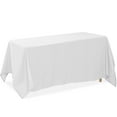 thumbnail image 1 of Lann's Linens 5 Pack 90 x 132 Inch Rectangular Tablecloth, Washable Polyester Fabric Table Cloth for Dining Tables, Restaurants, Weddings - White, 1 of 8