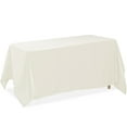 thumbnail image 1 of Lann's Linens 5 Pack 90 x 156 Inch Rectangular Tablecloth, Washable Polyester Fabric Table Cloth for Dining Tables, Restaurants, Weddings - Ivory, 1 of 8