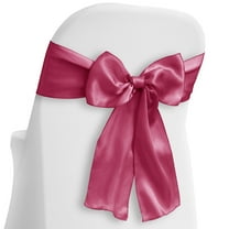 Lann's Linens - 50 Elegant Satin Wedding/Party Chair Cover Sashes/Bows - Ribbon Tie Back Sash - Fuchsia