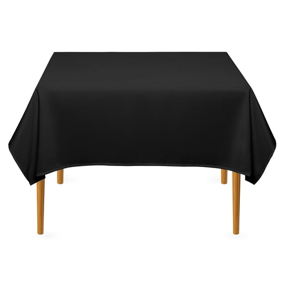 Lann's Linens - 54" Square Premium Tablecloth for Wedding / Banquet / Restaurant - Polyester Fabric Table Cloth - Black