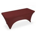 thumbnail image 1 of Lann's Linens 6' Fitted Spandex Tablecloth for 72" x 30" Rectangular Tables, Burgundy, 1 of 3