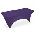 thumbnail image 1 of Lann's Linens 6' Fitted Spandex Tablecloth for 72" x 30" Rectangular Tables, Purple, 1 of 3