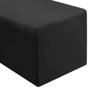 Lann's Linens 6' Fitted Tablecloth for 72" x 30" Rectangular Tables, Black
