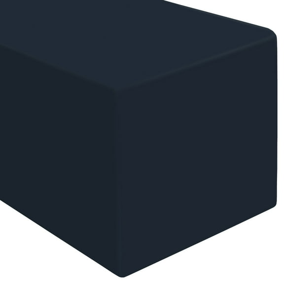 Lann's Linens 6' Fitted Tablecloth for 72" x 30" Rectangular Tables, Navy Blue