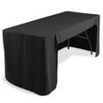 thumbnail image 1 of Lann's Linens 6' Trade Show Table Cover, Black - Open Back Fitted Tablecloth, 1 of 7