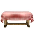 thumbnail image 1 of Lann's Linens - 60" x 126" Premium Checkered Tablecloth - Rectangular Polyester Fabric Picnic Table Cover - Red & White Gingham Cloth, 1 of 4