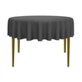 thumbnail image 1 of Lann's Linens - 70" Round Premium Tablecloth for Wedding / Banquet / Restaurant - Polyester Fabric Table Cloth - Dark Gray, 1 of 6