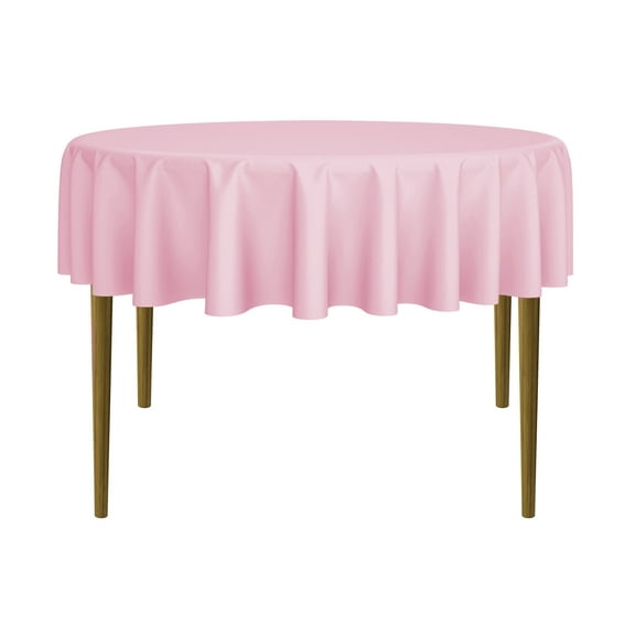 Lann's Linens - 70" Round Premium Tablecloth for Wedding / Banquet / Restaurant - Polyester Fabric Table Cloth - Pink