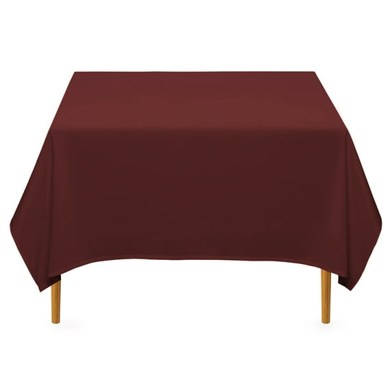 Lann's Linens - 70" Square Premium Tablecloth for Wedding / Banquet / Restaurant - Polyester Fabric Table Cloth - Burgundy