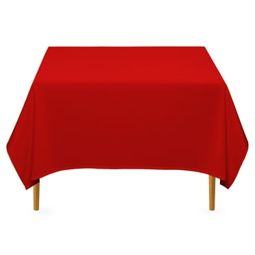 Lann's Linens - 70" Square Premium Tablecloth for Wedding / Banquet / Restaurant - Polyester Fabric Table Cloth - Red