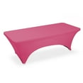thumbnail image 1 of Lann's Linens 8' Fitted Spandex Tablecloth for 96" x 30" Rectangular Tables, Fuchsia, 1 of 3