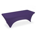 thumbnail image 1 of Lann's Linens 8' Fitted Spandex Tablecloth for 96" x 30" Rectangular Tables, Purple, 1 of 3