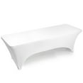 thumbnail image 1 of Lann's Linens 8' Fitted Spandex Tablecloth for 96" x 30" Rectangular Tables, White, 1 of 3