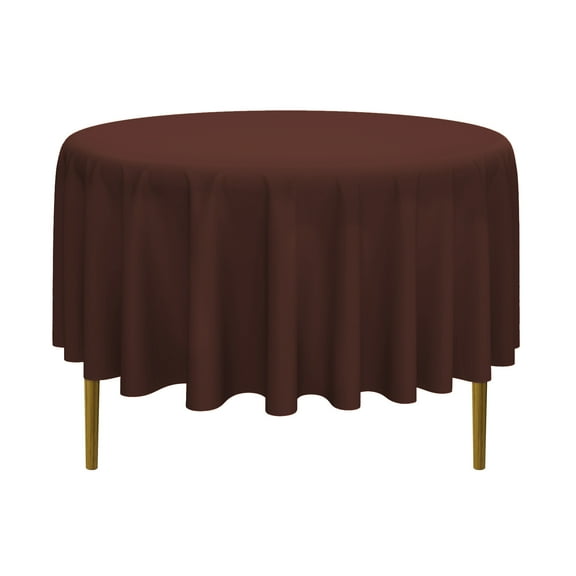 Lann's Linens - 90" Round Premium Tablecloth for Wedding / Banquet / Restaurant - Polyester Fabric Table Cloth - Chocolate Brown