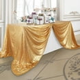 thumbnail image 1 of Lann's Linens 90" x 132" Gold Sequin Tablecloth, Sparkly Rectangle Table Cloth for Wedding, Party, Banquet, 1 of 6