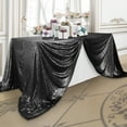 thumbnail image 1 of Lann's Linens 90" x 156" Black Sequin Tablecloth, Sparkly Rectangle Table Cloth for Wedding, Party, Banquet, 1 of 6