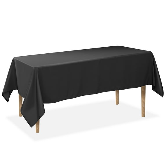 Lann's Linens Polyester Tablecloth - 60" x 102" Rectangular - Black
