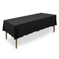 thumbnail image 1 of 10 Pack - Lann's Linens Polyester Tablecloth - 60" x 126" Rectangular - Black, 1 of 6