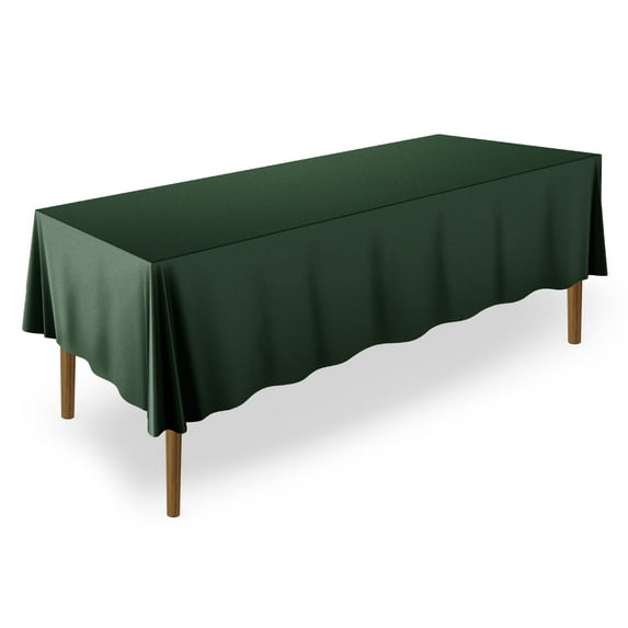 Lann's Linens Polyester Tablecloth - 60" x 126" Rectangular - Hunter Green