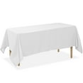 thumbnail image 1 of 10 Pack - Lann's Linens Polyester Tablecloth - 60" x 126" Rectangular - White, 1 of 7
