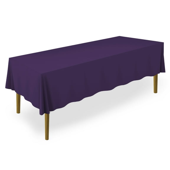 10 Pack - Lann's Linens Polyester Tablecloth - 70" x 120" Rectangular - Purple