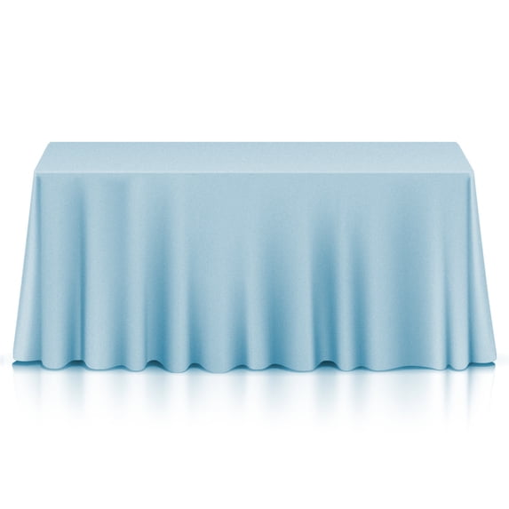 10 Pack - Lann's Linens Polyester Tablecloth - 90" x 132" Rectangular - Baby Blue