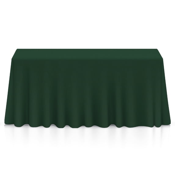 Lann's Linens Polyester Tablecloth - 90" x 132" Rectangular - Hunter Green