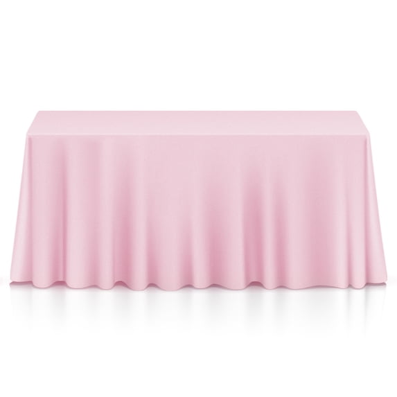Lann's Linens Polyester Tablecloth - 90" x 132" Rectangular - Pink