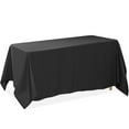 thumbnail image 1 of 10 Pack - Lann's Linens Polyester Tablecloth - 90" x 156" Rectangular - Black, 1 of 7