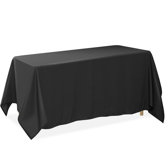 10 Pack - Lann's Linens Polyester Tablecloth - 90" x 156" Rectangular - Black