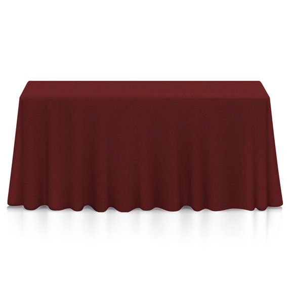 Lann's Linens Polyester Tablecloth - 90" x 156" Rectangular - Burgundy