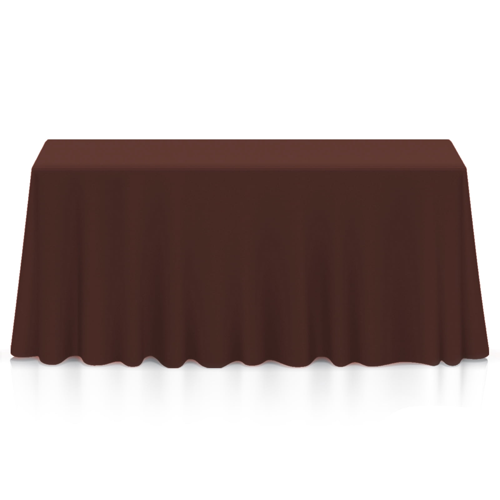 Chocolate Brown 90 x 156 Inch Rectangular Polyester Tablecloth
