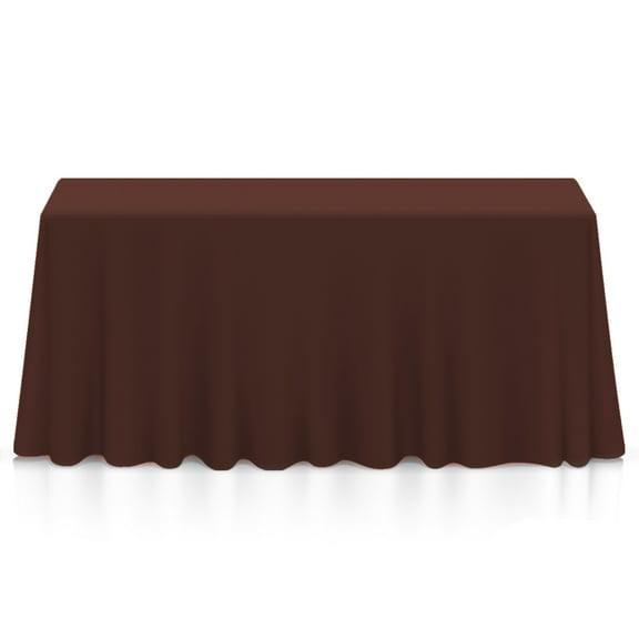 Lann's Linens Polyester Tablecloth - 90" x 156" Rectangular - Chocolate