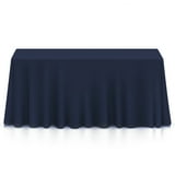 Lann's Linens Polyester Tablecloth - 90" x 156" Rectangular - Navy Blue ...
