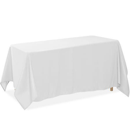 Lann's Linens Polyester Tablecloth - 90" x 156" Rectangular - Silver