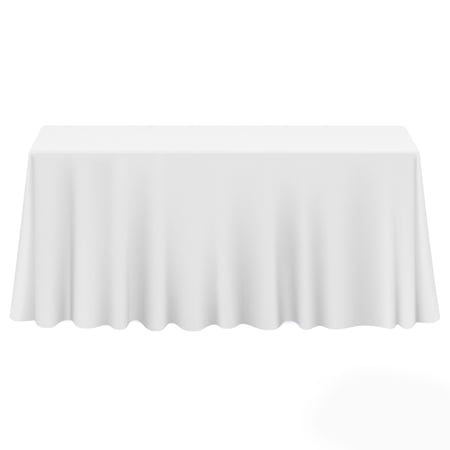 Lann's Linens Polyester Tablecloth - 90" x 156" Rectangular - Silver