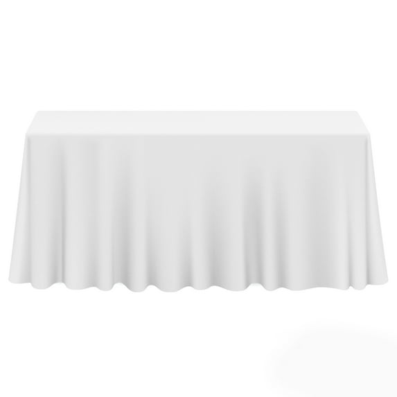 10 Pack - Lann's Linens Polyester Tablecloth - 90" x 156" Rectangular - Silver
